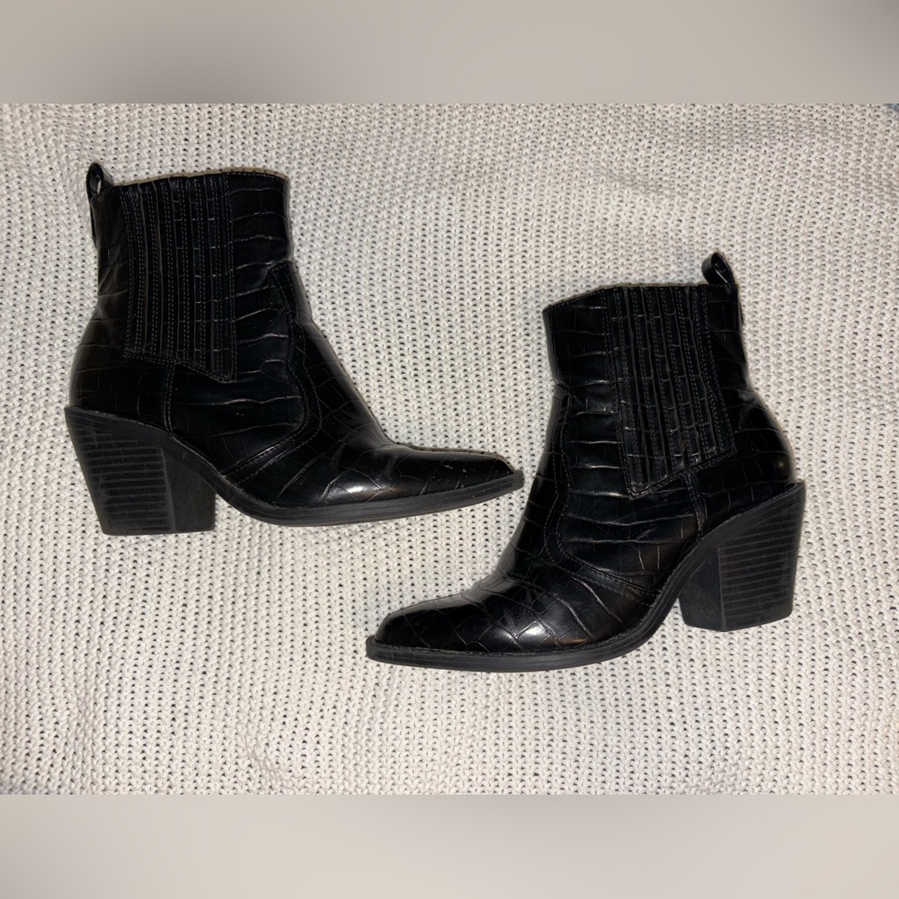 Black ankle boots